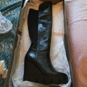 COPY - BCBG MaxAzria tall wedge heel boots